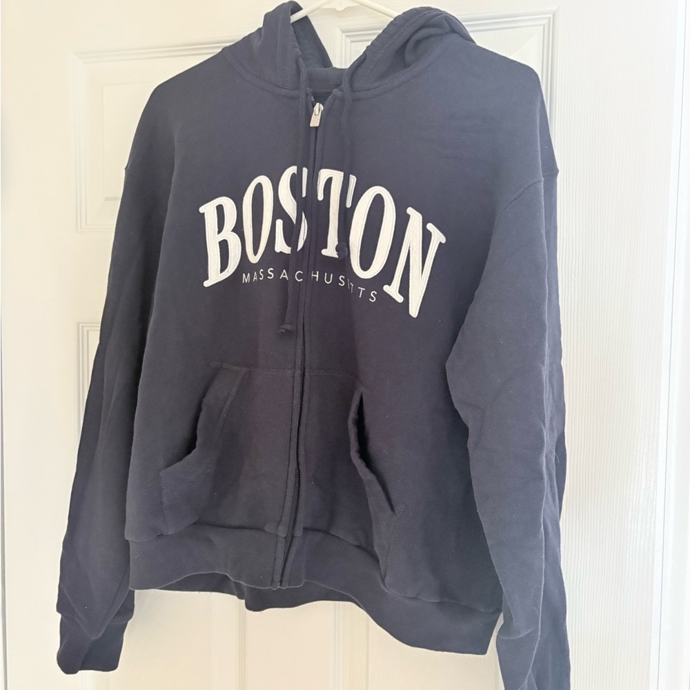 Hollister Boston Massachusetts Navy Blue Hoodie